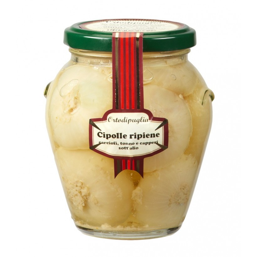 Cipolle ripiene tonno, carciofi e capperi Cipolle ripiene tonno, carciofi e capperi